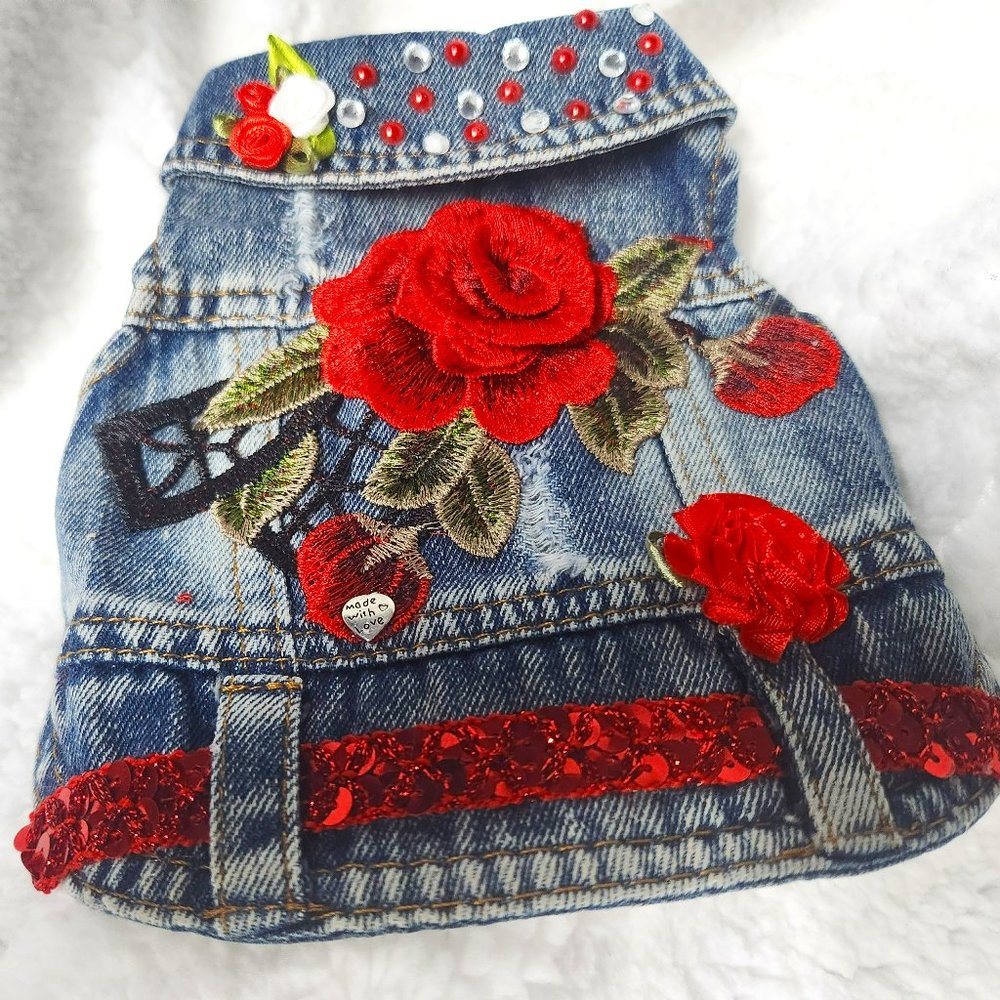 doggied denim jacket NWOT